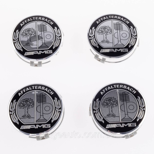 Caps plugs for alloy wheels AMG Mercedes Benz Mercedes 75 mm Silver AFFALTERB