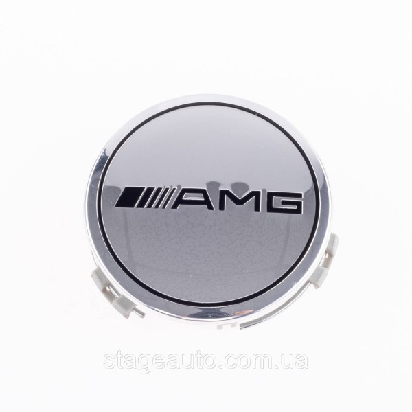 Caps plugs for alloy wheels AMG Mercedes Benz Mercedes 75 mm Chromed