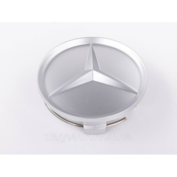 Caps plugs for alloy wheels Mercedes-Benz Mercedes 75 mm OLD Silver Matt