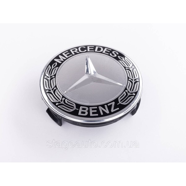 Plug caps in lithium wheels Mercedes Benz Mercedes 75 mm black, chrome A1714000025