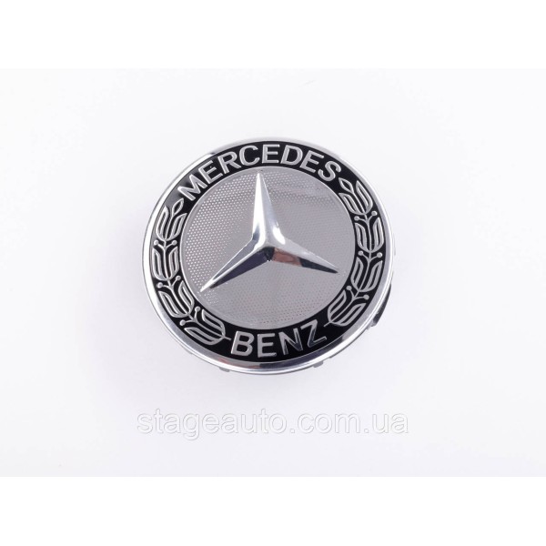 Plug caps in lithium wheels Mercedes Benz Mercedes 75 mm black, chrome A1714000025
