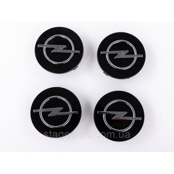 Ковпачки заглушки в литі диски OPEL Опель, 64 мм Чорні (O9 09 127 953 GD)