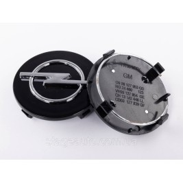Ковпачки заглушки в литі диски OPEL Опель, 64 мм Чорні (O9 09 127 953 GD)