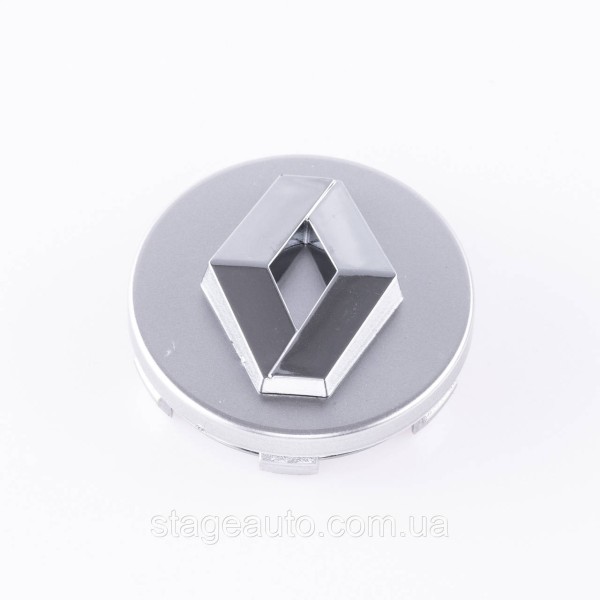 Caps plugs for alloy wheels Renault Renault 60 mm Silver, chrome logo