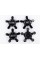 Caps plugs stars for alloy wheels Audi Audi 135 mm Black 4F0601165N set