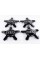 Caps plugs stars for alloy wheels Audi Audi 135 mm Black 4F0601165N set