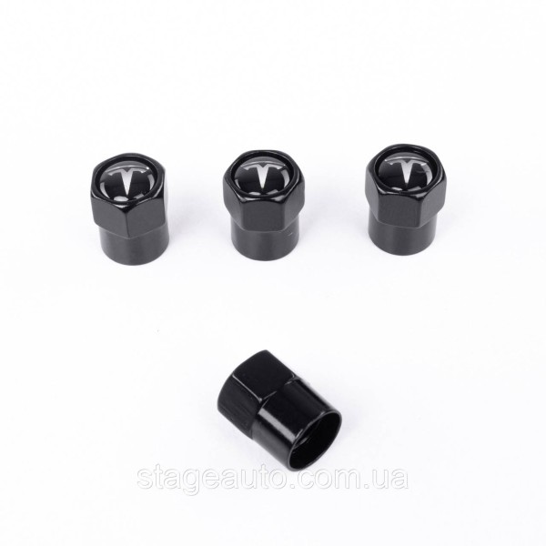Protective caps for TESLA valve nipples Tesla 4 pcs Black