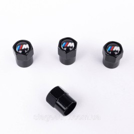 Protective caps for BMW nipples BMW M-style 4 pcs Small logo Black