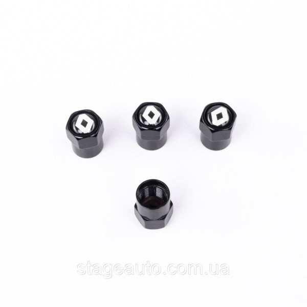 Protective caps for Renault valve nipples 4 pcs Black