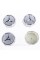 Caps plugs + podium for alloy wheels Mercedes Benz Mercedes 75 mm Silver A0004000900