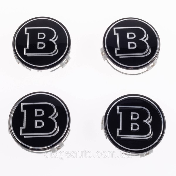 Caps plugs for alloy wheels BRABUS Mercedes Benz Mercedes 75 mm BRABUS Black