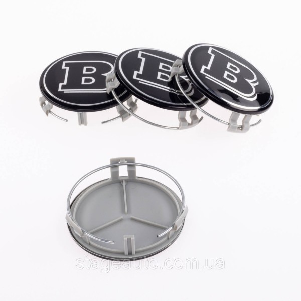 Caps plugs for alloy wheels BRABUS Mercedes Benz Mercedes 75 mm BRABUS Black