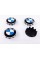 Caps plugs for alloy wheels BMW 56mm classic white blue set