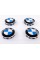 Caps plugs for alloy wheels BMW 56mm classic white blue set