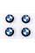 Caps plugs for alloy wheels BMW 56mm classic white blue set