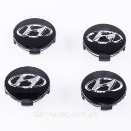 Caps plugs for alloy wheels HYUNDAI Hyundai 61 mm black