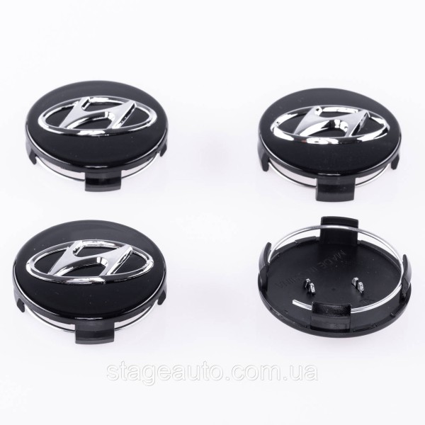 Caps plugs for alloy wheels HYUNDAI Hyundai 61 mm black