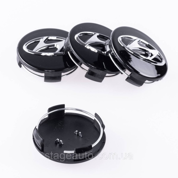 Caps plugs for alloy wheels HYUNDAI Hyundai 61 mm black