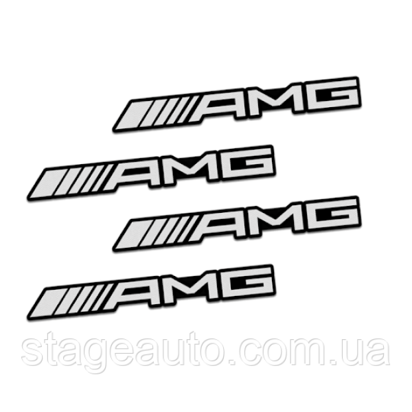 3D-наклейка алюмінієва AMG АМГ на кермо, аудіоколонки