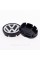 Caps plugs for alloy wheels VW Volkswagen 55 mm black, chrome logo 6N0601171 set