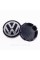 Caps plugs for alloy wheels VW Volkswagen 55 mm black, chrome logo 6N0601171 set