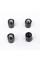 Protective caps for valve stems Citroen Citroen 4 pcs Black