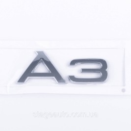 A3 Audi Chrome Emblem Sticker for Trunk Lid