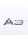 A3 Audi Chrome Emblem Sticker for Trunk Lid