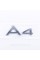 A4 Audi Chrome Emblem Sticker for Trunk Lid