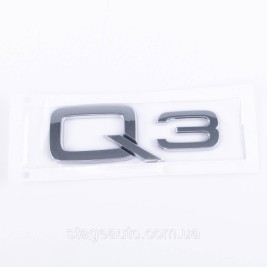 Emblem sticker Q3 Audi Audi Chrome on the trunk lid