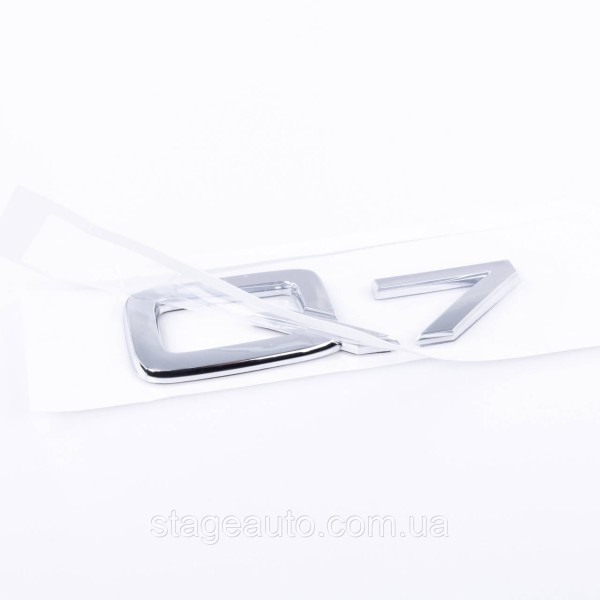 Emblem sticker Q7 Audi Audi Chrome on the trunk lid