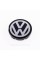 Ковпачок заглушка в литі диски VW Volkswagen 55 мм чорний, хром лого 6N0601171