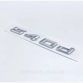 BMW Badge, Trunk Inscription BMW 540d, 540D, E34, E39, E60, E61, F07, F10, F11, G30