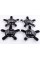 Caps plugs stars for alloy wheels Audi Audi 135 mm Black 8R0601165 set