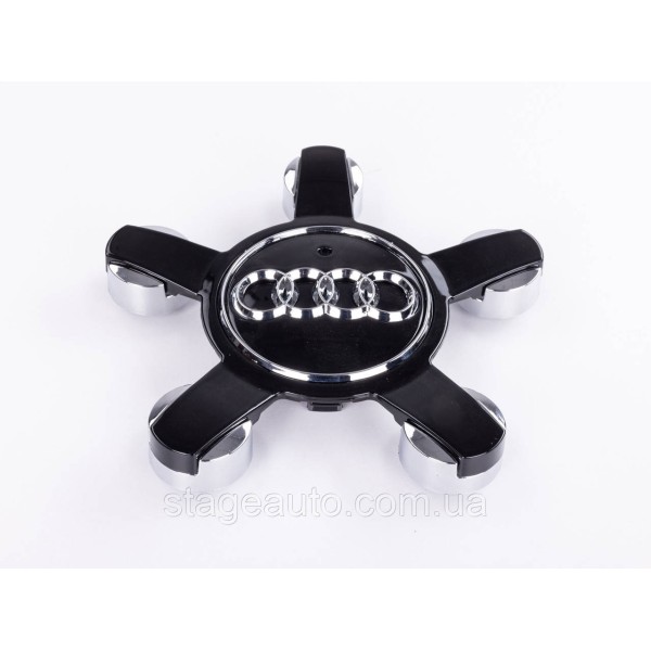 Caps plugs stars for alloy wheels Audi Audi 135 mm Black 8R0601165 set