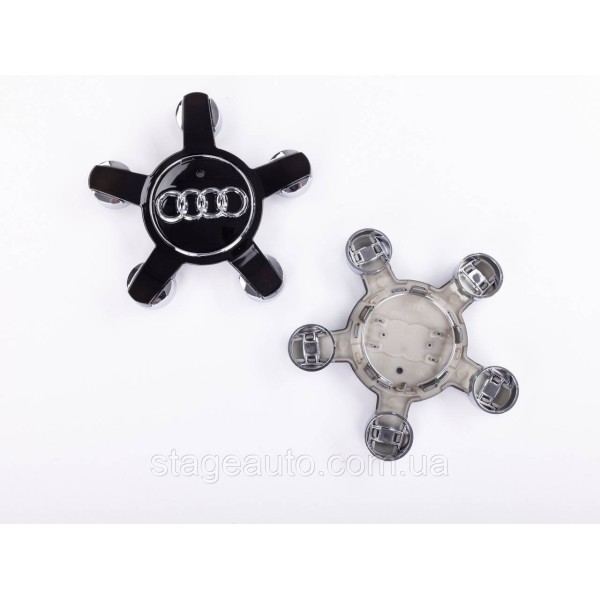 Caps plugs stars for alloy wheels Audi Audi 135 mm Black 8R0601165 set