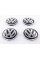 Caps plugs for alloy wheels VW Volkswagen 65 mm black, chrome logo 5G0601171 set