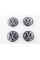 Caps plugs for alloy wheels VW Volkswagen 65 mm black, chrome logo 5G0601171 set