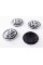 Caps plugs for alloy wheels VW Volkswagen 65 mm black, chrome logo 5G0601171 set