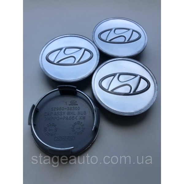 Caps plugs for original alloy wheels HYUNDAI Hyundai, 60 mm Silver 52960-38300