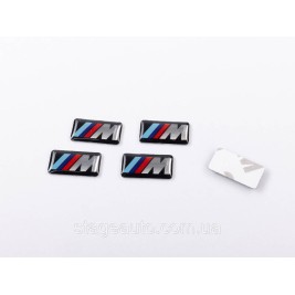 BMW M emblem for M wheels, self-adhesive 4 pcs