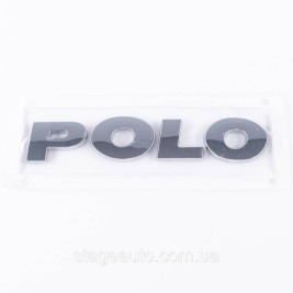 Emblem sticker on the trunk lid POLO Volkswagen POLO 13 x 2.3 cm Chrome