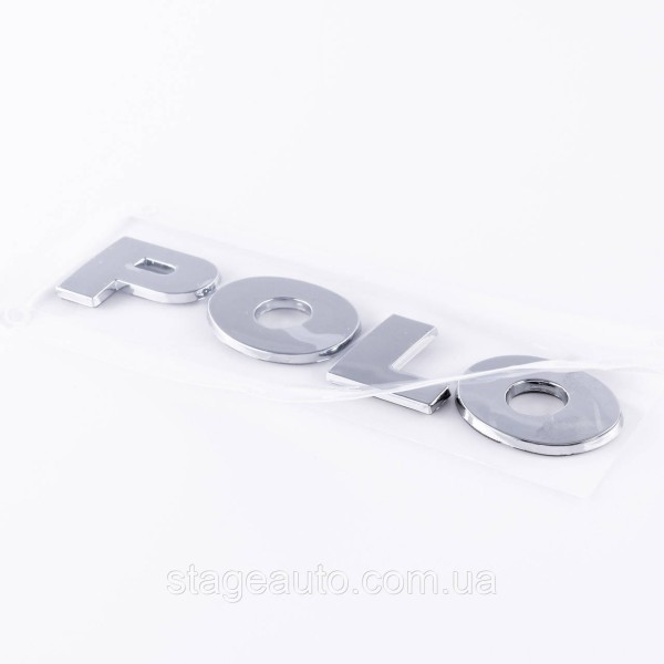 Emblem sticker on the trunk lid POLO Volkswagen POLO 13 x 2.3 cm Chrome