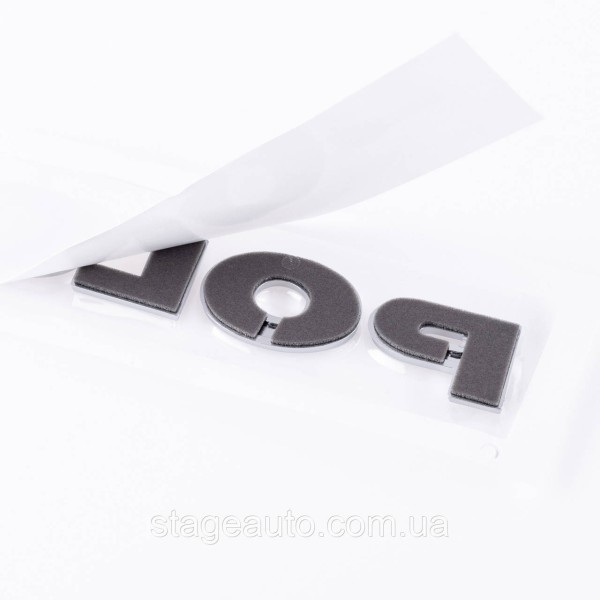 Emblem sticker on the trunk lid POLO Volkswagen POLO 13 x 2.3 cm Chrome