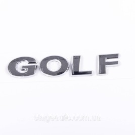 Emblem sticker for trunk lid GOLF Volkswagen GOLF 12.2 x 2.3 cm Chrome