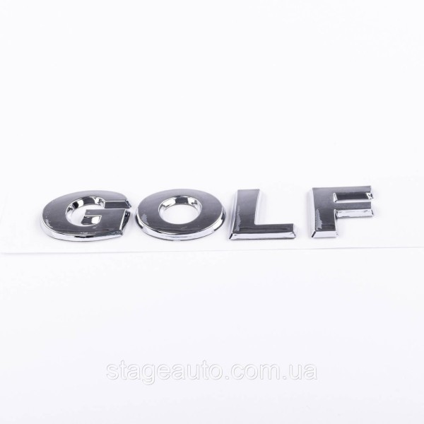 Emblem sticker for trunk lid GOLF Volkswagen GOLF 12.2 x 2.3 cm Chrome