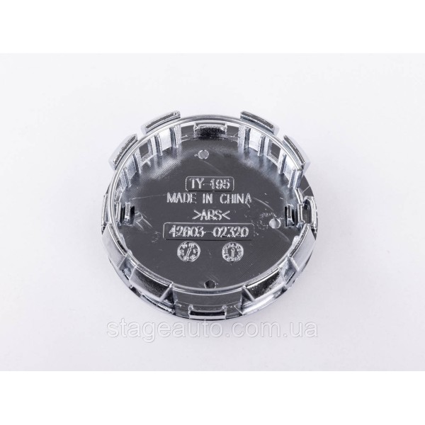 Caps plugs for alloy wheels TOYOTA Toyota, 62 mm Black, chrome logo 42603-02320