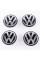 Caps plugs for alloy wheels VW Volkswagen 70 mm black, chrome logo 7L6601149B T4 T5 Touareg