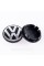 Caps plugs for alloy wheels VW Volkswagen 70 mm black, chrome logo 7L6601149B T4 T5 Touareg