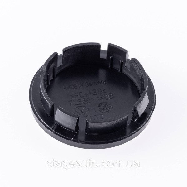 Caps plugs for alloy wheels VW Volkswagen 70 mm black, chrome logo 7L6601149B T4 T5 Touareg